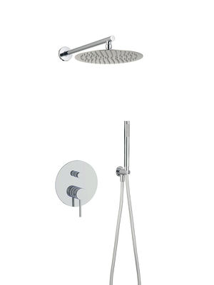 Στρογγυλό Κλασικό Chrome OEM βροχόπλυμα Mixer βρύση Κρυμμένο στον τοίχο