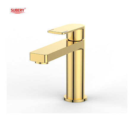 OEM Brass Gold Basin Mixer Tap Single Lever μπάνιο Ζεστό και κρύο νερό