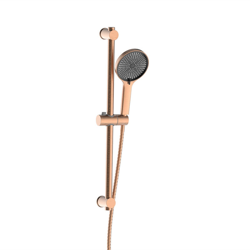 SUS304 3 λειτουργίες ντους Slide Bar Rail Set ABS πλαστικό ντους χειρός σωλήνα μπάνιο Ροζ χρυσό στρογγυλό κλασικό