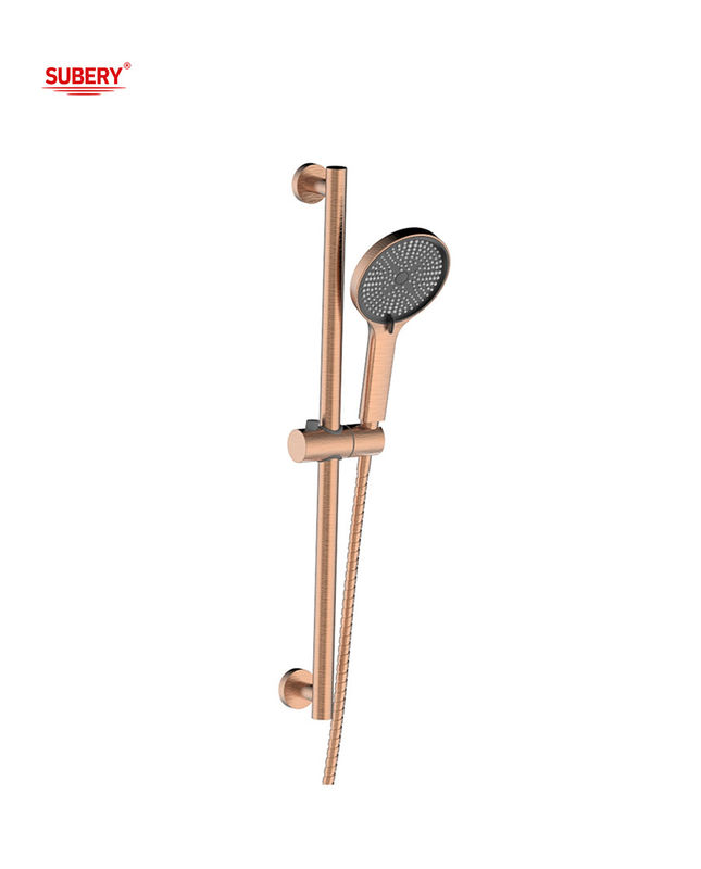 Ροζ Χρυσό Ντους Ρυθμίσιμη Slide Bar SUS304 3 λειτουργία ABS πλαστικό ντους χεριού μπάνιο